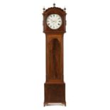 A SCOTTISH VICTORIAN MAHOGANY EIGHT DAY LONGCASE CLOCK WILLIAM BURNETT ABERCHIRDER  the painted