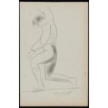 DAME LAURA KNIGHT, DBE, RA, RWS (1877-1970) TRAPEZE ARTIST signed, pencil, 29 x 19cm, unframed