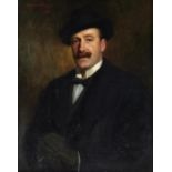 SIR OSWALD HORNBY JOSEPH BIRLEY, RA (1880-1952) PORTRAIT OF THE ARTIST'S FATHER  half length in