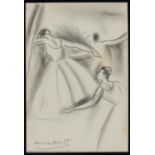 DAME LAURA KNIGT, DBE, RA, RWS (1877-1970) BALLERINAS signed, pencil, 29.5 x 20cm, unframed Slight