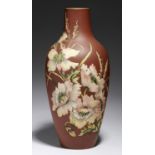 A CALVERT & LOVATT LANGLEY ART POTTERY VASE, C1890-94 decorated by Daisy Calvert with naturalistic