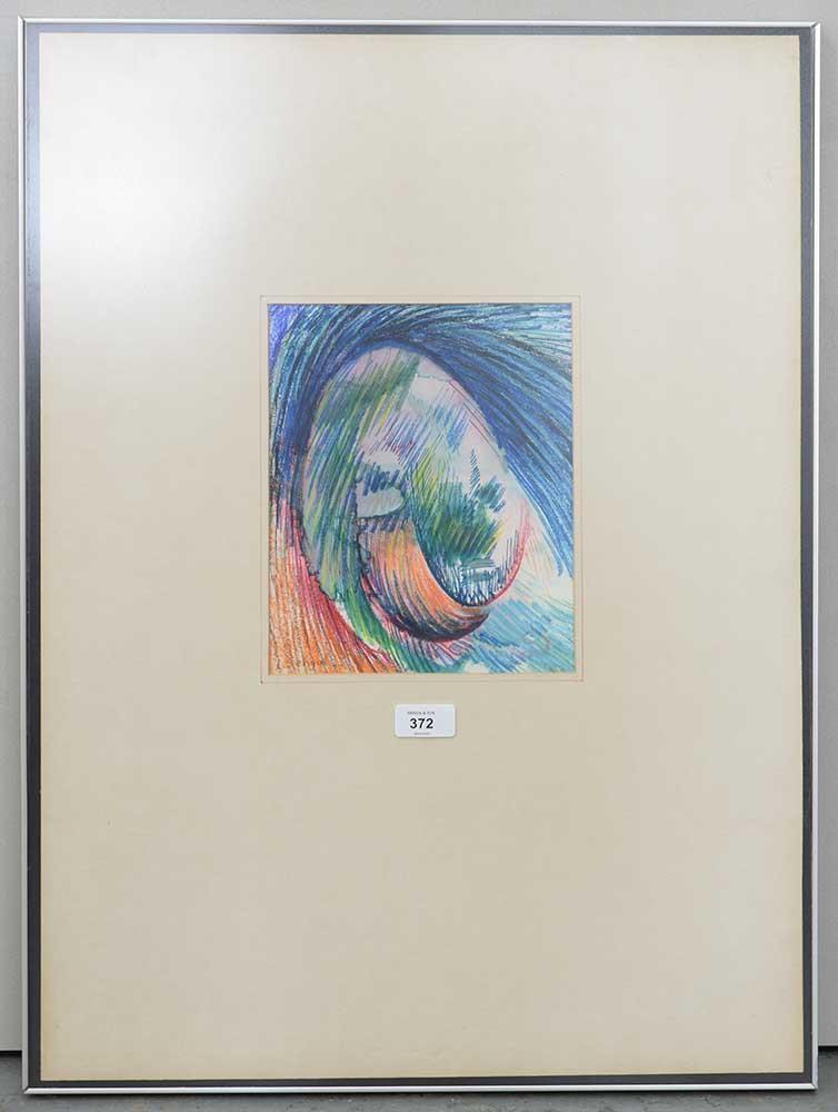 AMARNATH SEHGAL (1922-2007) UNTITLED (WAVE) signed and dated '77, mixed media, 24 x - Bild 2 aus 3