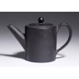 A WEDGWOOD BLACK BASALT TOY TEAPOT AND COVER, EARLY 19TH C 7.5cm h, impressed mark One or two minute