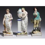 THREE STAFFORDSHIRE PEARLWARE FIGURES, ONE C 1790-1800, THE OTHERS C1810-20  of AndromOche, Peace