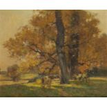 ARTHUR SPOONER, RBA (1873-1962) SUNLIGHT AND SHADOW  signed, signed again verso, oil on canvas