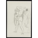 DAME LAURA KNIGHT, DBE, RA, RWS (1877-1970) CIRCUS PERFORMERS signed, pencil, 29.5 x 19.5cm,