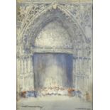 VICTOR NOBLE RAINBIRD (1887-1936) LE GRANDE PORTAIL ROUEN CATHEDRAL; LE GROS HORLOGE ROUEN  two,