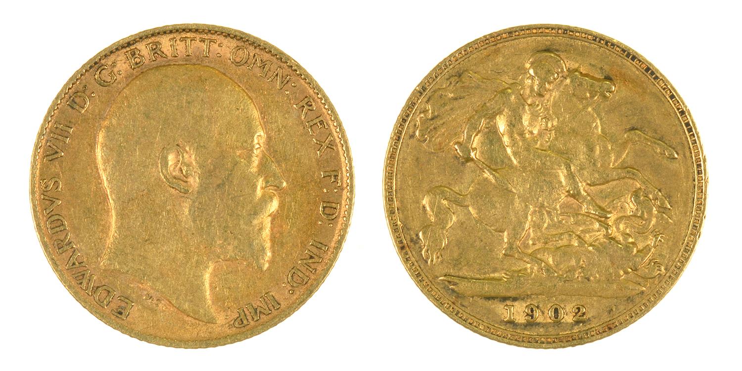 GOLD COIN. HALF SOVEREIGN 1902