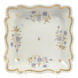 A FLIGHT, BARR & BARR GADROONED DESSERT DISH, 23CM L, FAINT IMPRESSED MARK, C1820