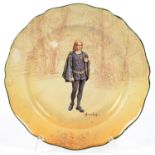 A ROYAL DOULTON SHAKESPEARE SERIES WARE PLATE, 21.5CM DIAM, PRINTED MARK