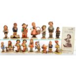 A COLLECTION OF 16 W GOEBEL FIGURES OF CHILDREN MODELLED BY M J  HUMMEL, 14CM H AND SMALLER, PRINTED