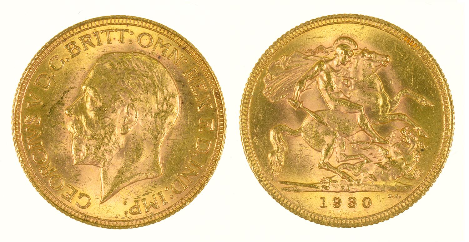 GOLD COIN. SOVEREIGN 1930 SA