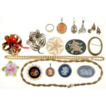 MISCELLANEOUS COSTUME AND SILVER JEWELLERY