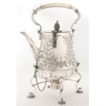 A FINE VICTORIAN CAN SHAPED EPNS SPIRIT KETTLE, 32 CM H, BY MAPPIN & WEBB, EARLY 20TH C