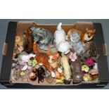 MISCELLANEOUS ORNAMENTAL CERAMICS, INCLUDING A BESWICK FOAL, WADE PIN TRAY, ETC