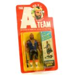 A GALOOB A TEAM  PLASTIC ACTION FIGURE OF MR T, NO 8500  BLISTER PACKED, 1991