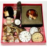 MISCELLANEOUS WATCHES AND OTHER ARTICLES, TO INCLUDE TWO 9CT GOLD CASED LADY'S WRISTWATCHES, A
