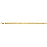 A 9CT GOLD BRACELET, 21 CM L, 9.7G LIGHT SURFACE WEAR CONSISTENT WITH AGE AND USE