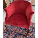 A MAHOGANY TUB CHAIR, C1930