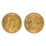 GOLD COIN. HALF SOVEREIGN 1912