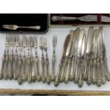 MISCELLANEOUS SILVER HAFTED FLATWARE