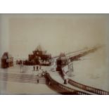 A VICTORIAN PHOTOGRAPH OF AN ENGLISH PIER, 23 X 29CM