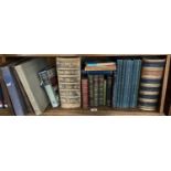 ONE SHELF OF MISCELLANEOUS BOOKS, INCLUDING ROYAL ACADEMY PICTURES,  9 VOLS, AND HISTORY AND A SMALL