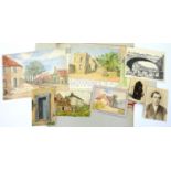 MISCELLANEOUS LATE VICTORIAN AND EARLY 20TH C WATERCOLOURS, UNFRAMED