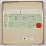 JOHN LENNON AND YOKO ONO WEDDING ALBUM, APPLE RECORDS FMAX-3361, WITH FACSIMILE MARRIAGE CERTIFICATE