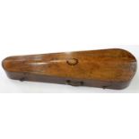 A GOOD QUALITY WALNUT AND INLAID VIOLIN CASE, FITTED INTERIOR, 77CM L, MID 19TH C Minor old knocks