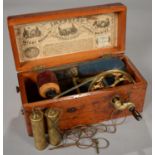 A VICTORIAN IMPROVED PATENT MAGNETO ELECTRIC MACHINE FOR NERVOUS DISEASES, OF BRASS AND FERROUS
