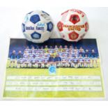 SOCCER. TWO SIGNED FOOTBALLS - MANCHESTER UNITED FC 1991 AND QUEENS PARK RANGERS FC Both in good