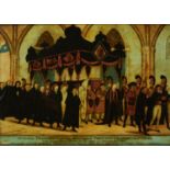 A REGENCY MEZZOTINT UNDER GLASS OF THE FUNERAL PROCESSION OF PRINCESS CHARLOTTE OF WALES ...NOVEMBER