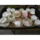 MISCELLANEOUS BONE CHINA TEAWARES, INCLUDING ROYAL ALBERT, ETC