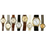 EIGHT CYMA, TIMOR, INGERSOLL AND OTHER WRISTWATCHES AND A ROLEX TUDOR WRISTWATCH BOX Variable