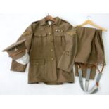 MODERN REPRODUCTION BRITISH ARMY SERGE BATTLEDRESS AND TROUSERS