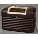 A BUSH BAKELITE TYPE DAC.10 MAINS RADIO, 1950'S In dusty original but complete condition. Bakelite