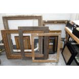 MISCELLANEOUS GILTWOOD COMPOSITION AND OTHER PICTURE FRAMES, VICTORIAN AND LATER, 88 X 70CM AND