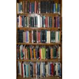 FIVE SHELVES OF BOOKS, INCLUDING FINE AND APPLIED ART, G. A. GODDEN, CAUGHLEY AND WORCESTER