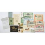 A COLLECTION OF PRINTED EPHEMERA AND OTHER ITEMS, TO INCLUDE GLAMOUR AND OTHER POSTCARDS, 19TH C