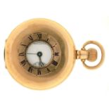 A WALTHAM MARQUIS GOLD PLATED KEYLESS LEVER HALF HUNTING CASED WATCH, 50MM D, EARLY 20TH C Lacks
