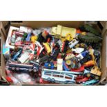 MISCELLANEOUS DINKY, MATCHBOX AND OTHER DIE CAST TOY VEHICLES, INCLUDING COMMERCIAL VANS AND