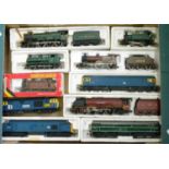 TEN HORNBY PLASTIC OO GAUGE MODEL RAILWAY LOCOMOTIVES In apparently good condition, although