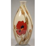 A MOORCROFT HARVEST POPPY VASE, 23.5CM H, IMPRESSED AND PAINTED MARKS, 2009 Good condition