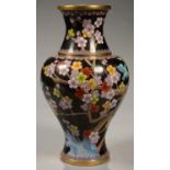 A CHINESE CLOISONNE ENAMEL VASE, 38CM H, 20TH C Good condition