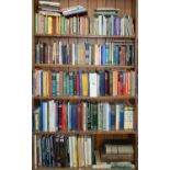 FIVE SHELVES OF BOOKS, MISCELLANEOUS GENERAL SHELF STOCK