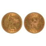 GOLD COIN. UNITED STATES OF AMERICA LIBERTY HEAD HALF EAGLE $5 1906S