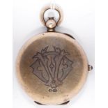 A SILVER GILT WATCH SHAPED COMPACT, 4.5CM DIA, IMPORT MARKED PAUL ETTLINGER, LONDON 1904 Good