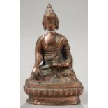 A SOUTH EAST ASIAN COPPER - BRONZE SCULPTURE OF A BODHISATTVA, 12CM H, UNSEALED, 19TH C Complete;