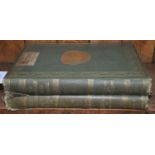 BULLEID (A.), THE GLASTONBURY LAKE VILLAGE, 2 VOLUMES, ILLUSTRATED, GREEN CLOTH GILT WORN, PURPLE